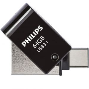 PHILIPS USB 3.1 / USB-C Flash Drive Midnight black 64GB
