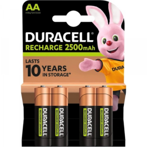 Duracell Precharged HR6 2500MAH ALWAYS READY Blistera iepakojumā 4gb.