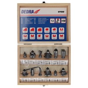 Profila frežu kokam komplekts ar karbidu, kats 8 mm, 12 gab. (0780)