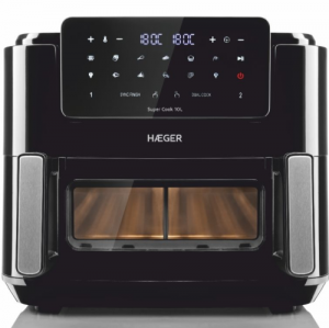 Haeger AF-D10.010A Super Cook Karstā gaisa cepšanas ierīce 10L ( 2 x 5L ) 2600W
