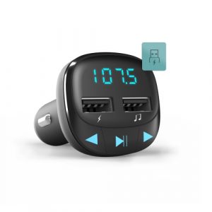 ENERGY SISTEM AUTO FM MODULATORS LED USB+MicroSD, MELNS. GARANTIJA 3 GADI!