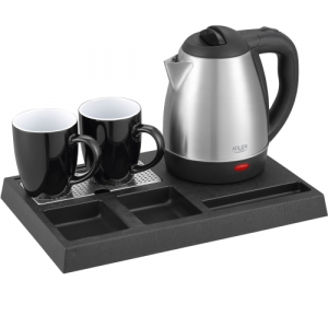 Adler AD 1354 Viesnīcas elektriskā tējkanna ar piederumiem 1.2L 1500W