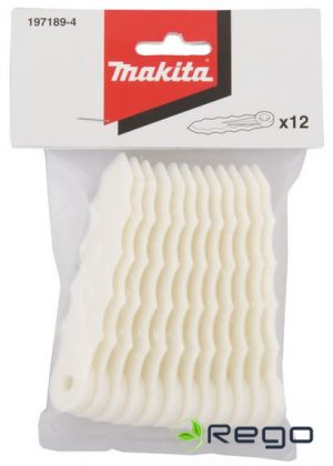 Makita plastikāta rezerves asmeņi 12gab priekš 197188-6