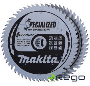 Makita Zāģripa 165x1.45x20mm 23° T56 T.C.T. EFFICUT 2gab. (B-57336-2)