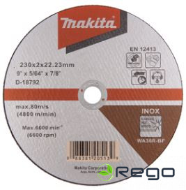 Makita Griezripa metālam 230x2x22.2 Inox/tērāuds (D-18792)