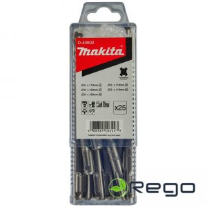 Makita Urbju komplekts betonam SDS-PLUS 25gab. (D-40602)