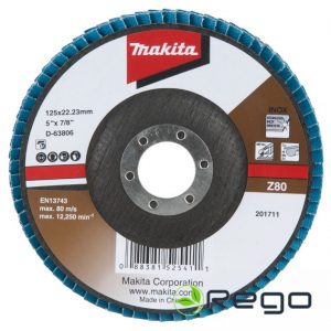 Makita Lameļu slīpdisks Economy type 125x22.23 Z80 Metālam, Inox (D-63806)
