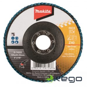 Makita Lameļu slīpdisks 125X22.3MM Z40 (D-74223)