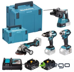 Makita DLX4200JX1 Instrumentu komplekts (DDF489+DGA504+DHR242+DTD173)