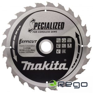 Makita Zāģripa kokam 260x2.15x30mm 23° T24 EFFICUT T.C.T. (E-07696)